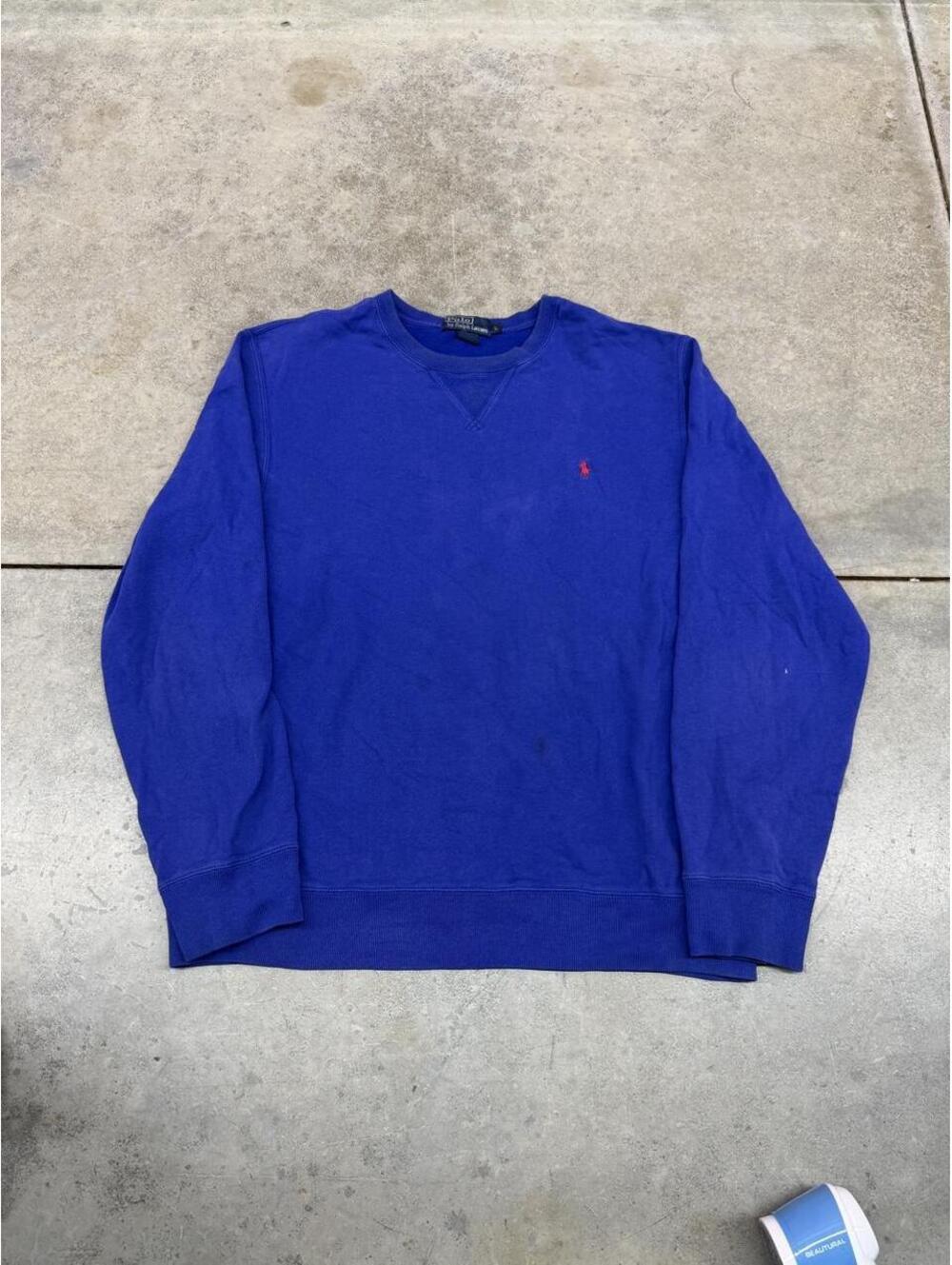 vintage polo ralph lauren royal blue small logo crewneck size large